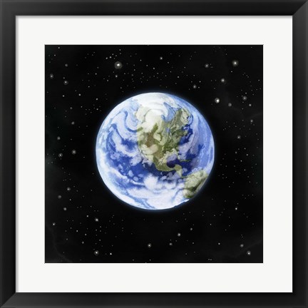 Framed Earth From Afar I Print