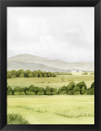 Framed Lush Farmland I Print
