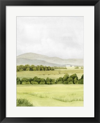 Framed Lush Farmland I Print