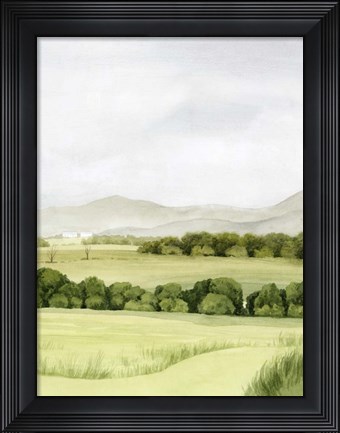 Framed Lush Farmland II Print