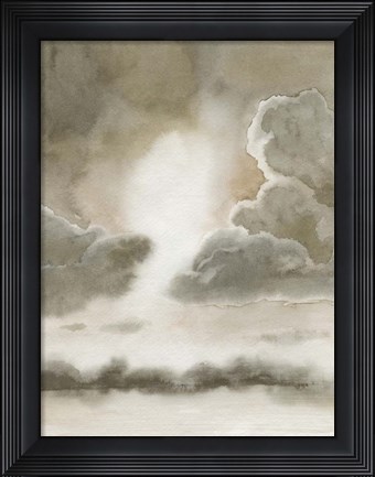 Framed Sepia Sky I Print