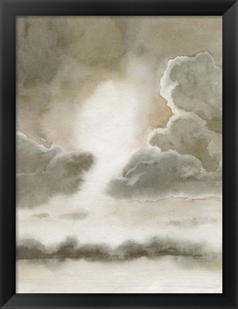 Framed Sepia Sky I Print