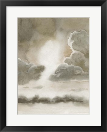 Framed Sepia Sky I Print