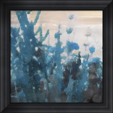 Framed Going In Blue I Print