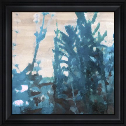 Framed Going In Blue II Print