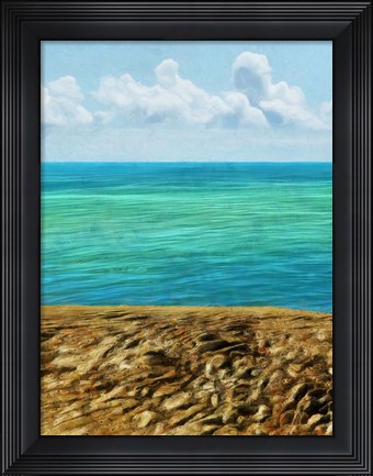 Framed Rocky Beachside I Print