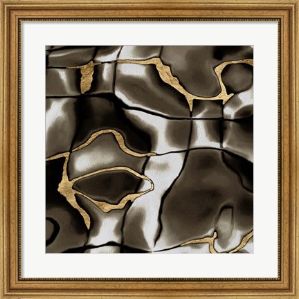 Framed Golden Shimmer I Print