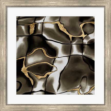 Framed Golden Shimmer I Print