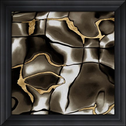 Framed Golden Shimmer I Print