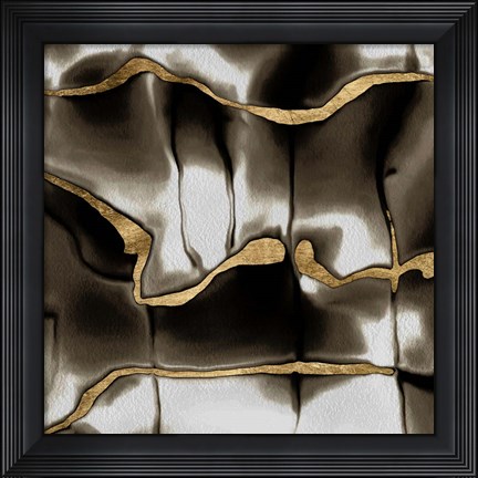Framed Golden Shimmer II Print