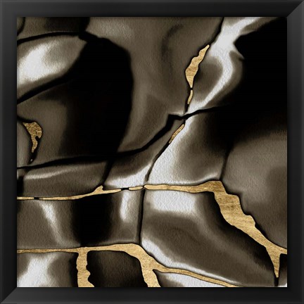 Framed Golden Shimmer III Print