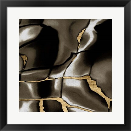 Framed Golden Shimmer III Print