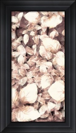 Framed Blush Shaded Leaves VI Print