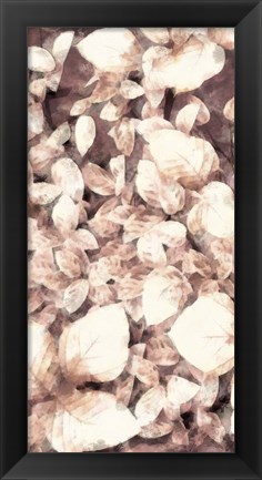 Framed Blush Shaded Leaves VI Print