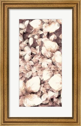 Framed Blush Shaded Leaves VI Print