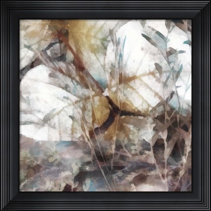 Framed Neutral Summer Leaves II Print