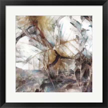 Framed Neutral Summer Leaves II Print