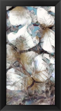 Framed Neutral Summer Leaves IV Print