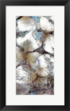 Framed Neutral Summer Leaves IV Print