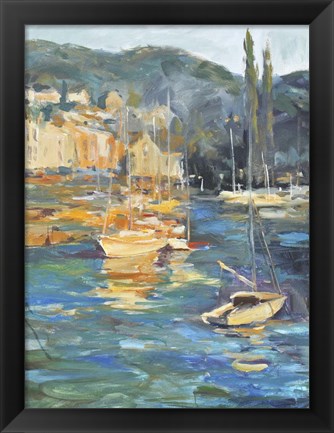 Framed Harbor Side I Print