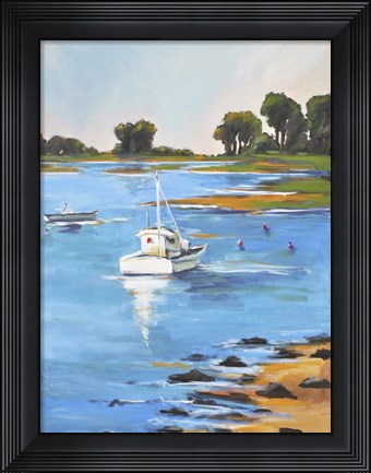 Framed Harbor Side II Print