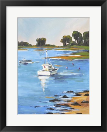 Framed Harbor Side II Print