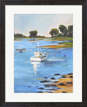 Framed Harbor Side II Print