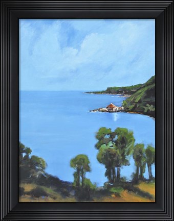 Framed Harbor Side III Print