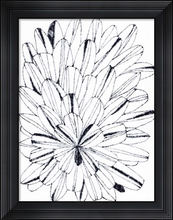 Framed Monochrome Kaleidoscope I Print
