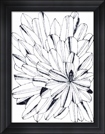 Framed Monochrome Kaleidoscope II Print