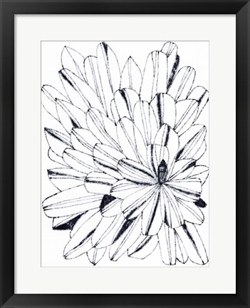 Framed Monochrome Kaleidoscope II Print