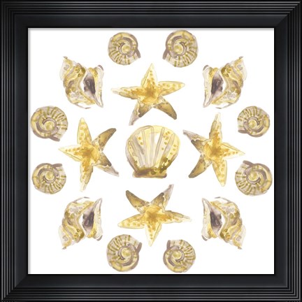 Framed Seaside Kaleidoscope I Print