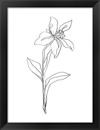 Framed Simple Daffodil I Print