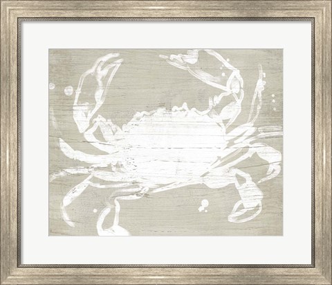 Framed Weathered Crab I Print