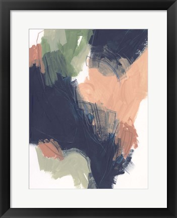 Framed Indigo &amp; Sienna Crescendo I Print