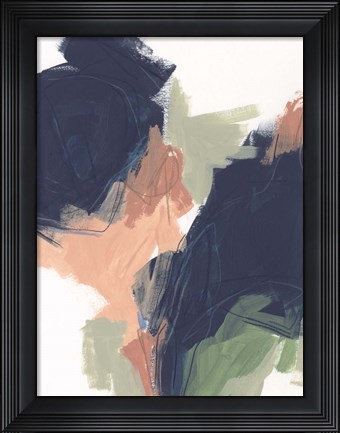 Framed Indigo &amp; Sienna Crescendo II Print