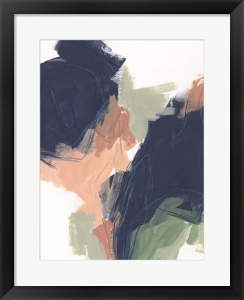 Framed Indigo &amp; Sienna Crescendo II Print