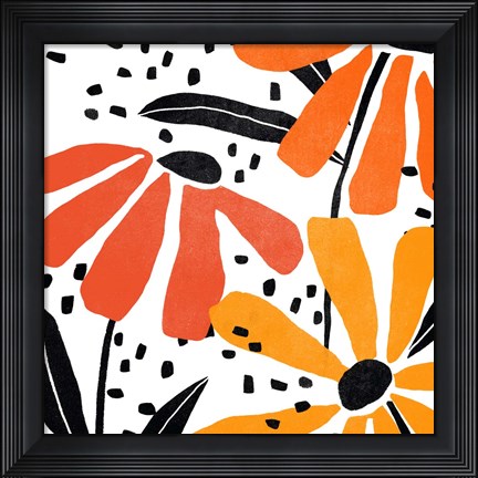 Framed Modern Paper Garden II Print