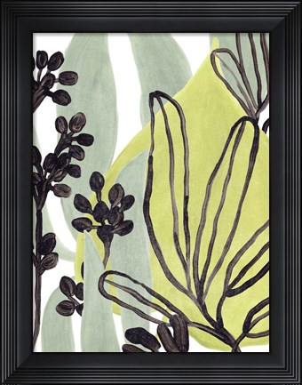 Framed Tropical Collage I Print