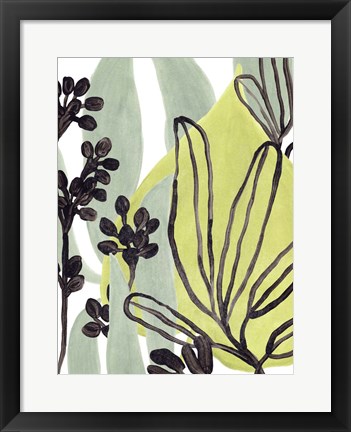 Framed Tropical Collage I Print