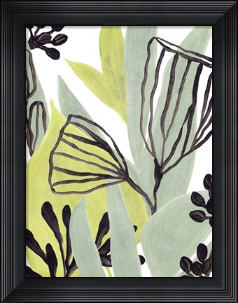 Framed Tropical Collage IV Print