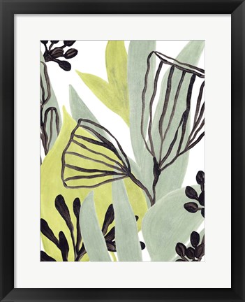 Framed Tropical Collage IV Print