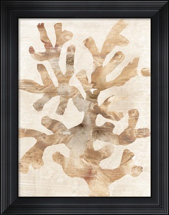Framed Parchment Coral I Print
