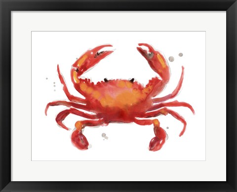 Framed Crab Cameo I Print