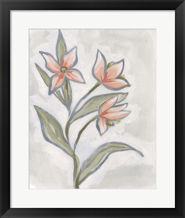 Framed Petal Impasto I Print