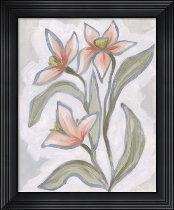 Framed Petal Impasto II Print