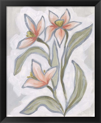 Framed Petal Impasto II Print