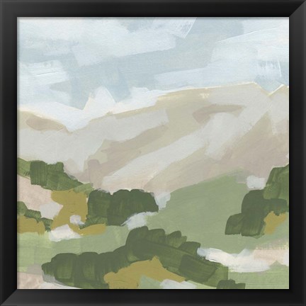 Framed Hillside Impression I Print