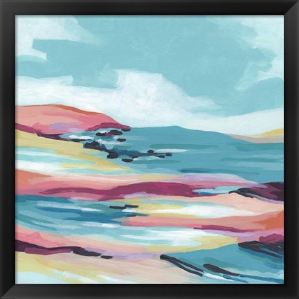 Framed Chromatic Coast I Print