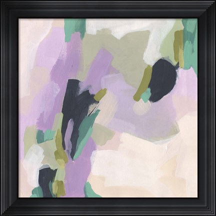 Framed Lavender Swirl I Print